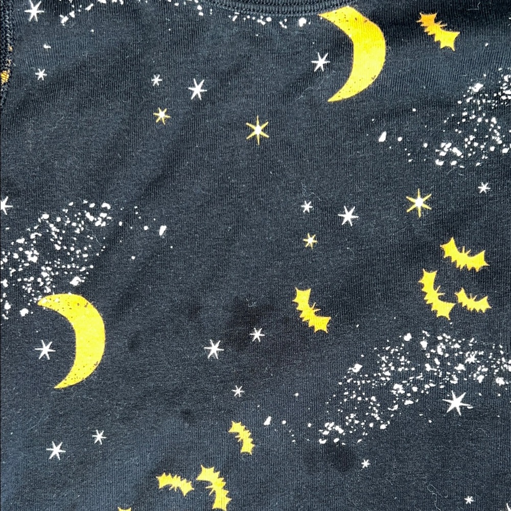 Hanna Andersson Bat & Moon Halloween Pajamas Kids Size 6/7 - Picture 3 of 3